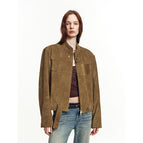 L / Amber Green, Suede Cowhide