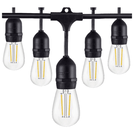 SL101 LED Low Voltage Bistro String Lights 48 FT Outdoor Weatherproof