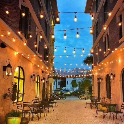 SL101 LED Low Voltage Bistro String Lights 48 FT Outdoor Weatherproof