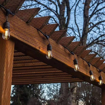 SL101 LED Low Voltage Bistro String Lights 48 FT Outdoor Weatherproof