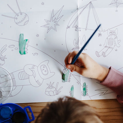 XXL Space kittens coloring poster