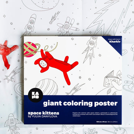 XXL Space kittens coloring poster