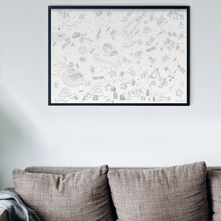 XXL Space kittens coloring poster