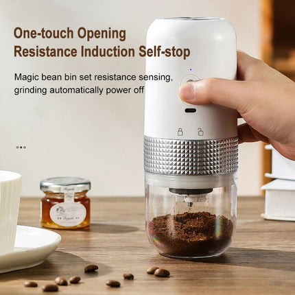 Electric Coffee Grinder USB Wireless Professional Ceramic Grinding