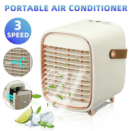 Portable Mini Air Conditioner USB Air Cooler Fan Water Cooling Fan Air