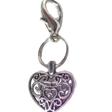 Filigree Heart Pet Charm