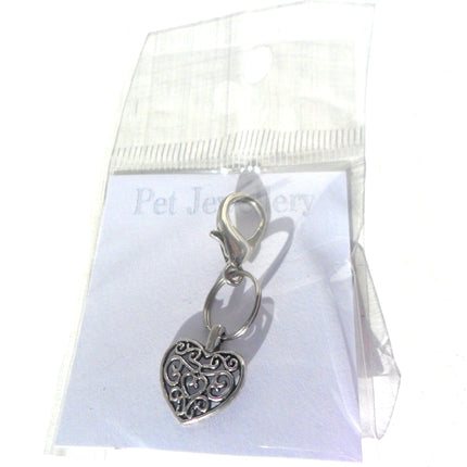 Filigree Heart Pet Charm