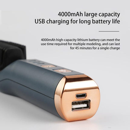 Portable Hair Straightener Curling Wireless Ion Comb USB Charge