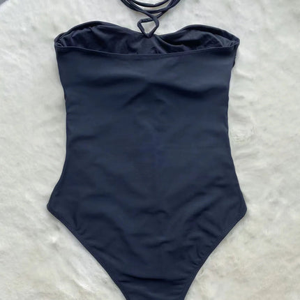 Black rose one piece swimsuit