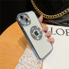 Blue Plating Case / For iPhone 14 Plus