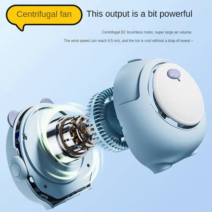 Small Fan Cute Rechargeable Electric Fan Hanging Neck Mute Summer