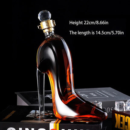375ml 700ml High-Heels Shoes Shaped Whisky Decanter Glass Crystal