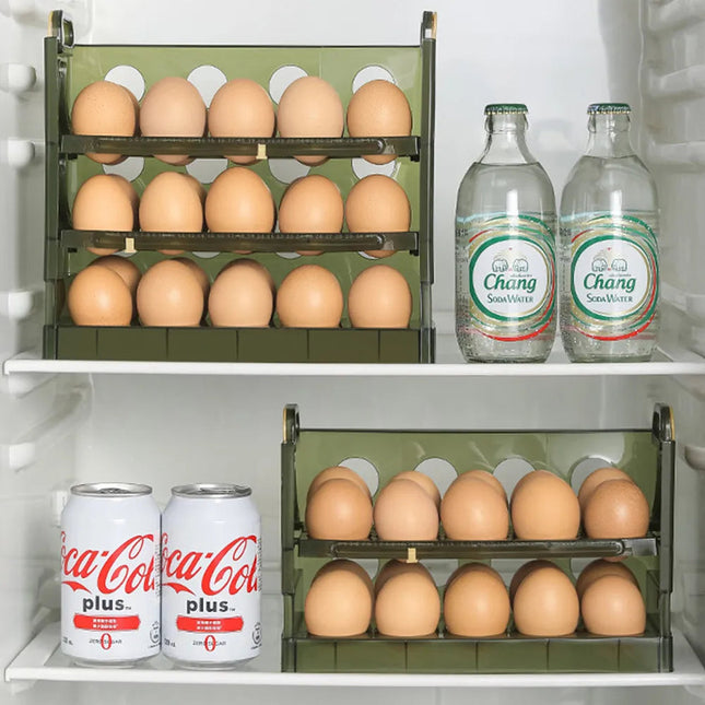 Egg Storage Box Automatic rolling egg box multi-layer Rack Holder for