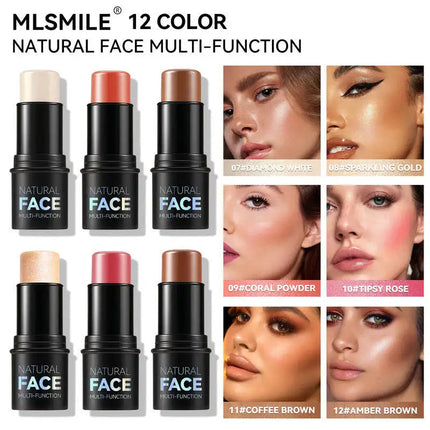 MLSMILE Highlight Contour 3-pack For 3D Makeup Brightening Skin Tone