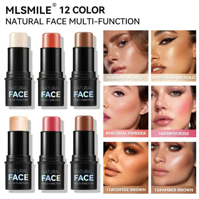 MLSMILE Highlight Contour 3-pack For 3D Makeup Brightening Skin Tone