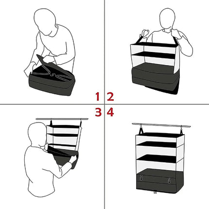 Household Supplies Multifunctional Clothing Travel Storage Three-layer