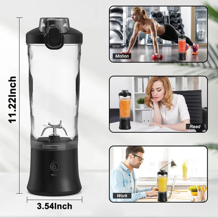 4000mAh Portable Juicer Cup 600ML Large Capacity 10-Leaf Blade