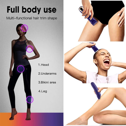 Electric Groin & Body Hair Trimmer Full Body Waterproof Hair Clipper