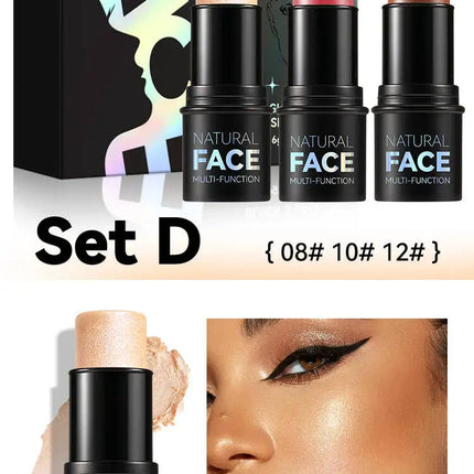 MLSMILE Highlight Contour 3-pack For 3D Makeup Brightening Skin Tone
