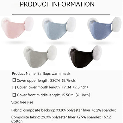 Winter Warm Sports Face Mask Men Women Thickened Fleece Eye Protection