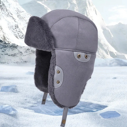 Cute Velvet Winter Hat Windproof Thick Lei Feng Hat Face Enhancing