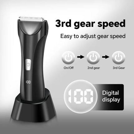 Electric Groin Trimmer for Men Waterproof Ball Trimmer for Pubic/Body