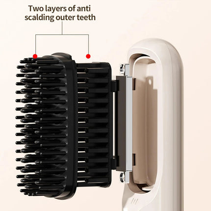 Cordless Straightener Straight Hair Brush Women's Thermal Ion