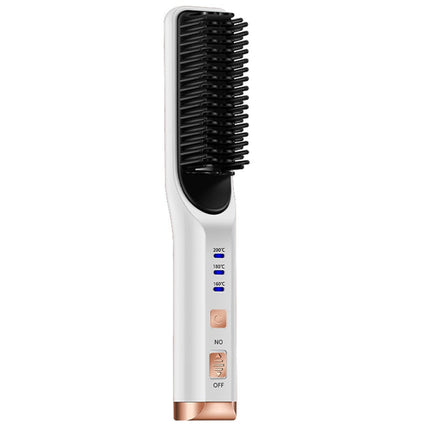 Portable Hair Straightener Curling Wireless Ion Comb USB Charge