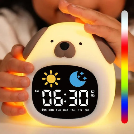 Alarm Clock for Teenager Puppy-Shape Toddler Sleep Training Clock Cute