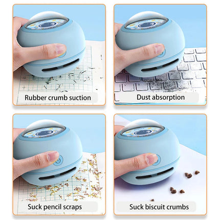  Mini Desktop Vacuum Cleaner Portable Student Use Eraser Paper Pencil