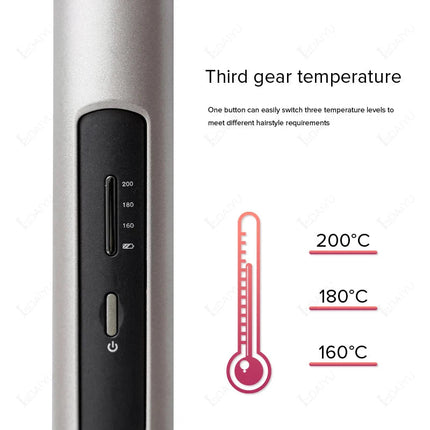 Cordless Hair Straightener Mini Portable Wireless Curler USB