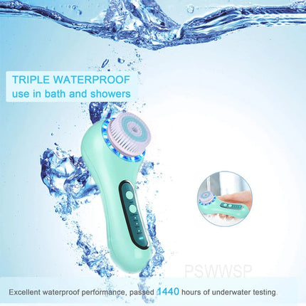 Electric Facial Cleansing Brush LED Face Cleanser Brush IPX7