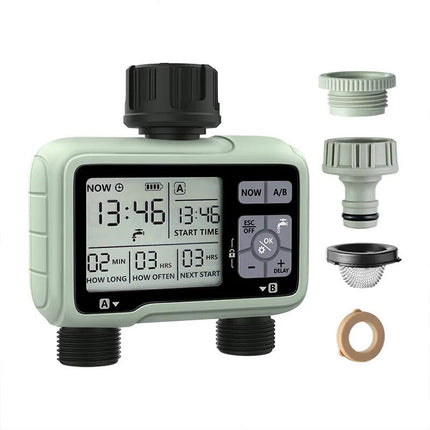 Super Timing System 2-Outlet Water Timer Precisely Watering Up Outdoor