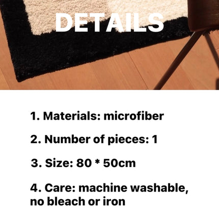 Soft Contemporary Abstract Geometric Bath Rug, Absorbent,
