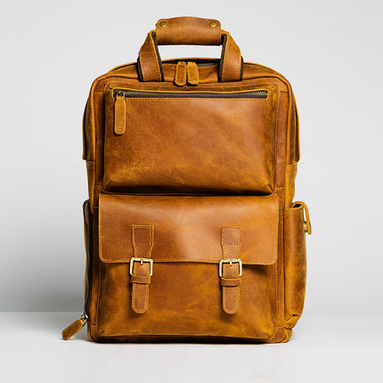 The MANN Bag | Large Capacity Leather Camera Backpack