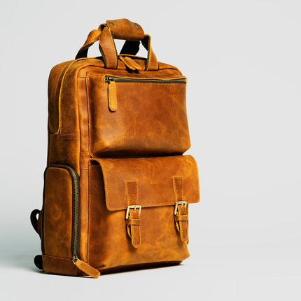 The MANN Bag | Large Capacity Leather Camera Backpack