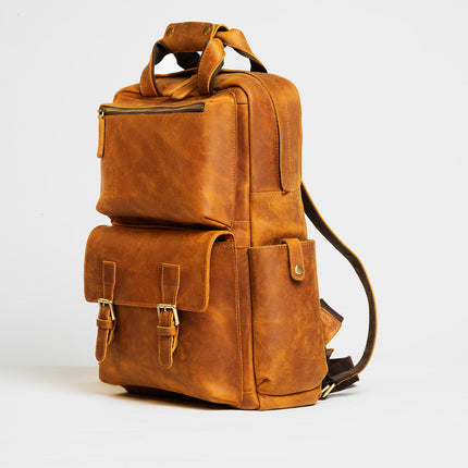 The MANN Bag | Large Capacity Leather Camera Backpack