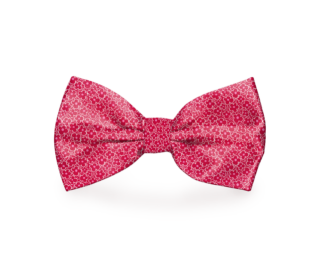 Tiny Flowers Pink Dog Bow Tie