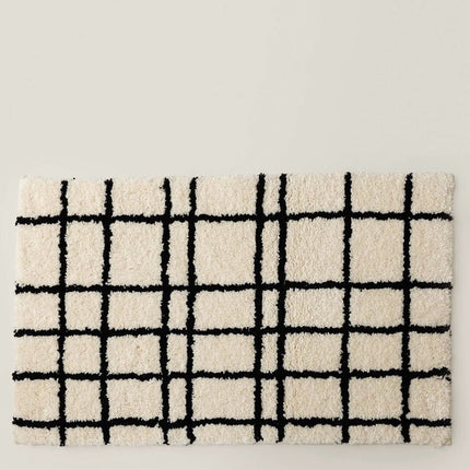 Ultra Soft Minimalist Nordic Stripe Bath Rug, Absorbent, Anti-slippery