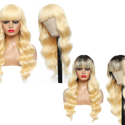 #1B/613 Body Wave 180% Density #613 Wig with Bang 200% Density Human H
