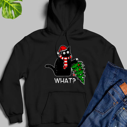 What Cat Christmas Tree Hoodie