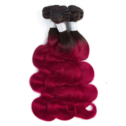 BeuMax 1B Burgundy Body Wave BUNDLES with CLOSURES & FRONTALS