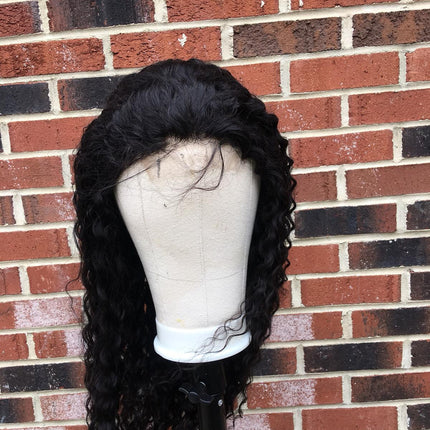 180% Density Full 4x4 Transparent Lace Front Jerry Curl Human Hair Wig