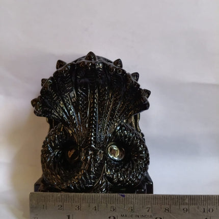 Sahajhast sheshnag Dev Black Opsidian Gemstone – Handmade Power and