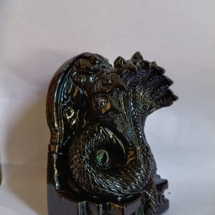 Sahajhast sheshnag Dev Black Opsidian Gemstone – Handmade Power and