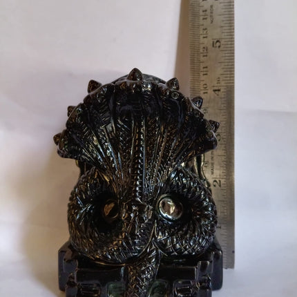 Sahajhast sheshnag Dev Black Opsidian Gemstone – Handmade Power and