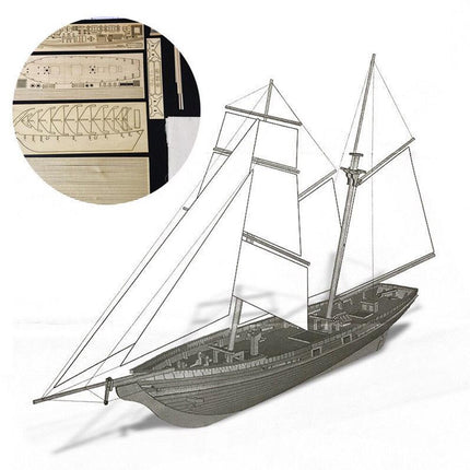 Wooden Sailing Ship Boat Model DIY Kits Assembly