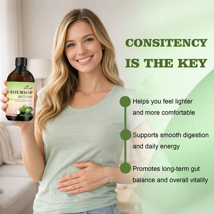 Soursop Liquid Contains Black Seeds, Moringa, And Turmeric, And Is