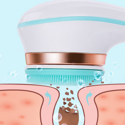 Electric Bath Brush Silicone Back Scrubber USB Rechargeable