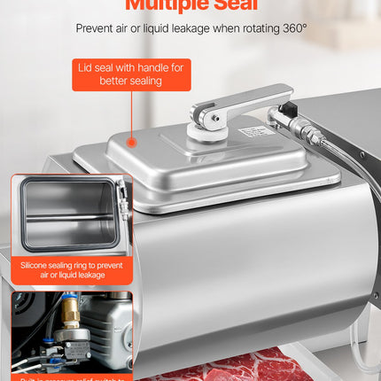 Vacuum Meat Tumbler Marinator Machine 20L For Chicken Steak Fish